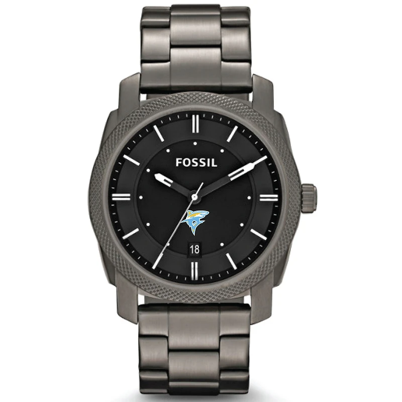 Men's Fossil Gray LIU Sharks Machine Smoke Stainless Steel Watch
