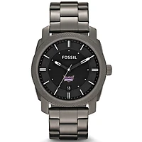Men's Fossil  Heather Gray Loras College Duhawks Machine Smoke Stainless Steel Watch
