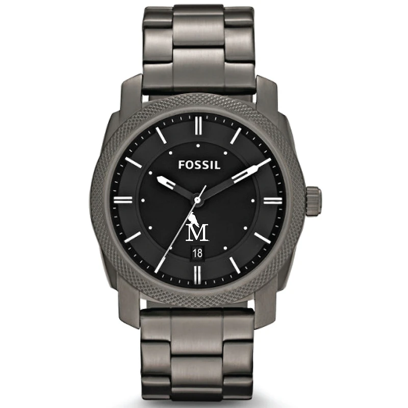 Men's Fossil  Heather Gray Montevallo Falcons Machine Smoke Stainless Steel Watch