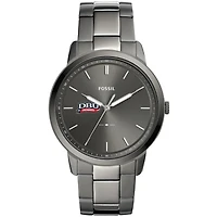 Men's Fossil  Gray Dallas Baptist Patriots Minimalist Three-Hand Smoke Watch