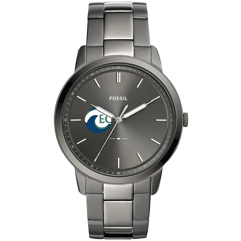 Men's Fossil Gray Eckerd Tritons Minimalist Three-Hand Smoke Watch
