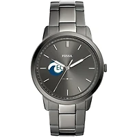 Men's Fossil  Gray Eckerd Tritons Minimalist Three-Hand Smoke Watch