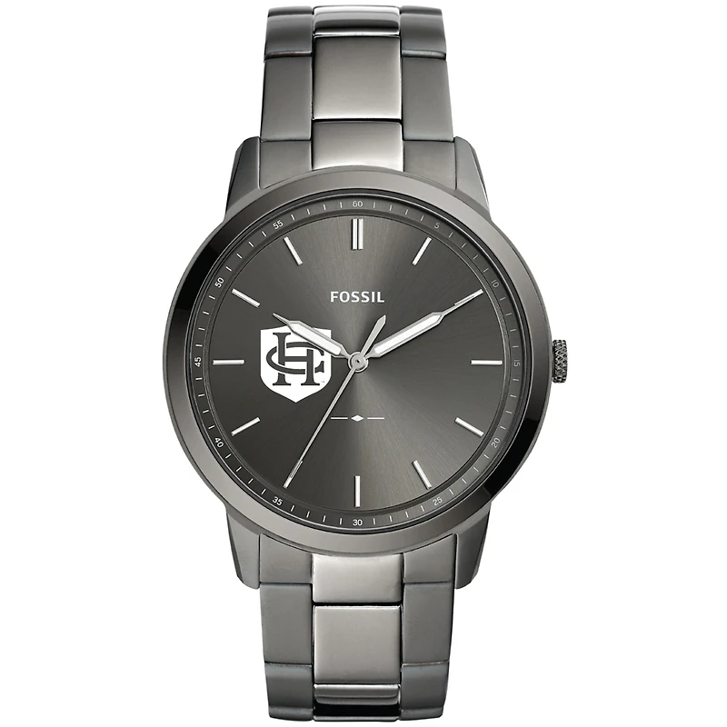 Men's Fossil  Gray Hanover Panthers Minimalist Three-Hand Smoke Watch