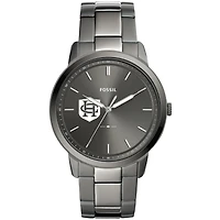 Men's Fossil  Gray Hanover Panthers Minimalist Three-Hand Smoke Watch