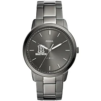 Men's Fossil  Gray Hartwick College Hawks Minimalist Three-Hand Smoke Watch