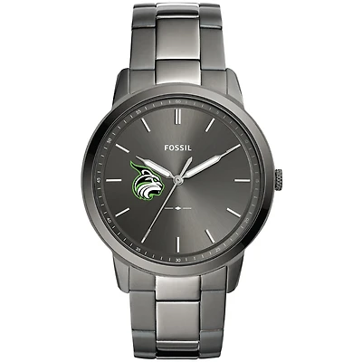 Men's Fossil Gray Lesley Lynx Minimalist Three-Hand Smoke Watch