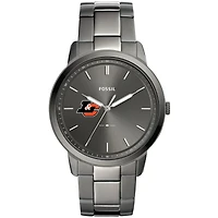 Men's Fossil  Gray Lewis & Clark College Pioneers Minimalist Three-Hand Smoke Watch