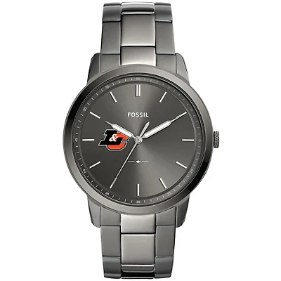 Men's Fossil Gray Lewis & Clark College Pioneers Minimalist Three-Hand Smoke Watch