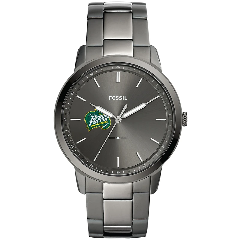 Men's Fossil Gray McDaniel Green Terror Minimalist Three-Hand Smoke Watch