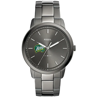 Men's Fossil Gray McDaniel Green Terror Minimalist Three-Hand Smoke Watch