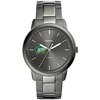 Men's Fossil  Gray McDaniel Green Terror Minimalist Three-Hand Smoke Watch