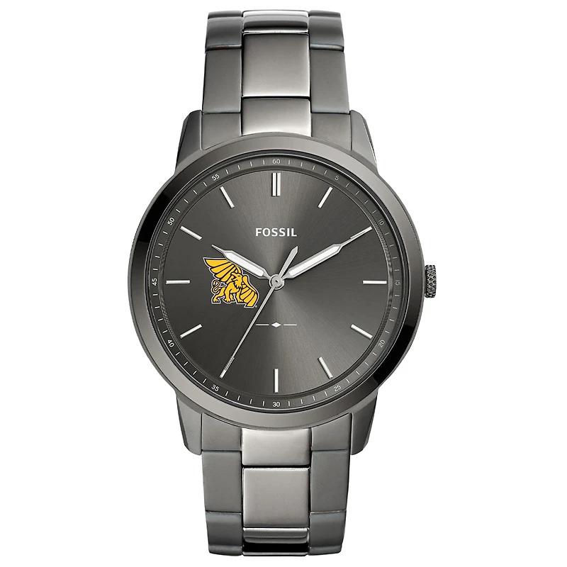 Men's Fossil  Gray Missouri Western State Griffons Minimalist Three-Hand Smoke Watch