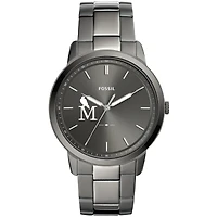 Men's Fossil  Gray Montevallo Falcons Minimalist Three-Hand Smoke Watch