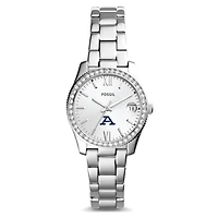 Women's Fossil  Silver Akron Zips Scarlette Mini Three-Hand Date Watch