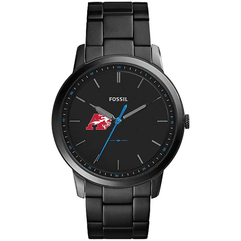 Men's Fossil  Black Albright Lions Minimalist Slim Stainless Steel Watch