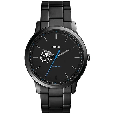 Men's Fossil  Black Arkansas Fort Smith Lions Minimalist Slim Stainless Steel Watch