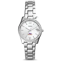 Women's Fossil  Silver Alfred University Saxons Scarlette Mini Three-Hand Date Watch