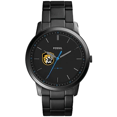 Men's Fossil  Black Colorado College Tigers Minimalist Slim Stainless Steel Watch
