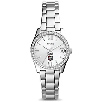 Women's Fossil  Silver Belmont Abbey Crusaders Scarlette Mini Three-Hand Date Watch