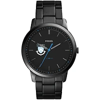 Men's Fossil  Black Columbia University Minimalist Slim Stainless Steel Watch