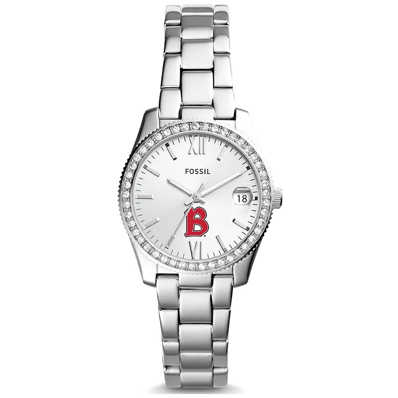 Women's Fossil Silver Benedictine Eagles Scarlette Mini Three-Hand Date Watch