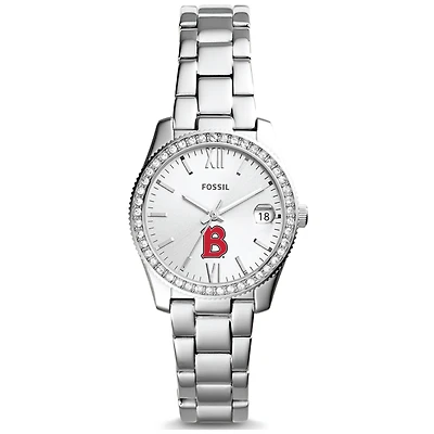 Women's Fossil Silver Benedictine Eagles Scarlette Mini Three-Hand Date Watch