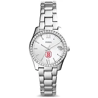 Women's Fossil  Silver Bradley Braves Scarlette Mini Three-Hand Date Watch