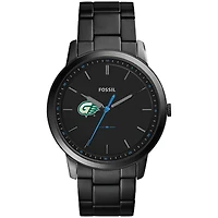 Men's Fossil  Black Georgia Gwinnett Grizzlies Minimalist Slim Stainless Steel Watch
