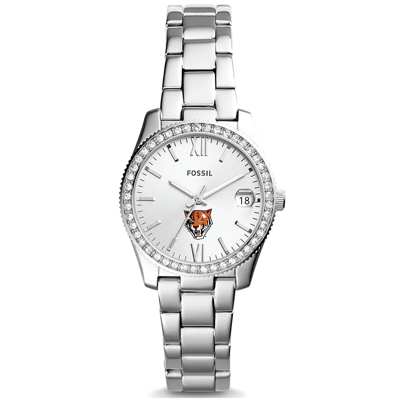 Women's Fossil Silver Buffalo State Bengals Scarlette Mini Three-Hand Date Watch