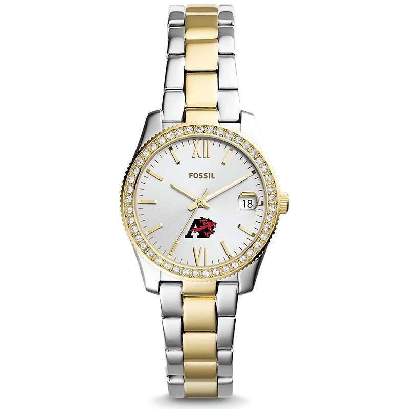 Women's Fossil Silver/Gold Albright Lions Scarlette Mini Two-Tone Stainless Steel Watch