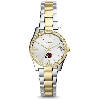 Women's Fossil Silver/Gold Albright Lions Scarlette Mini Two-Tone Stainless Steel Watch