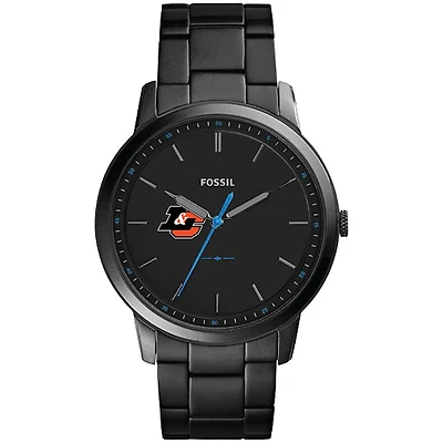Men's Fossil  Black Lewis & Clark College Pioneers Minimalist Slim Stainless Steel Watch