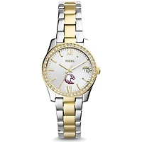 Women's Fossil  Silver/Gold Augsburg Auggies Scarlette Mini Two-Tone Stainless Steel Watch