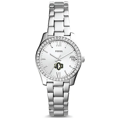Women's Fossil  Silver Central Oklahoma Bronchos Scarlette Mini Three-Hand Date Watch