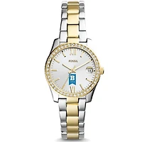 Women's Fossil  Silver University of Baltimore Scarlette Mini Two-Tone Stainless Steel Watch