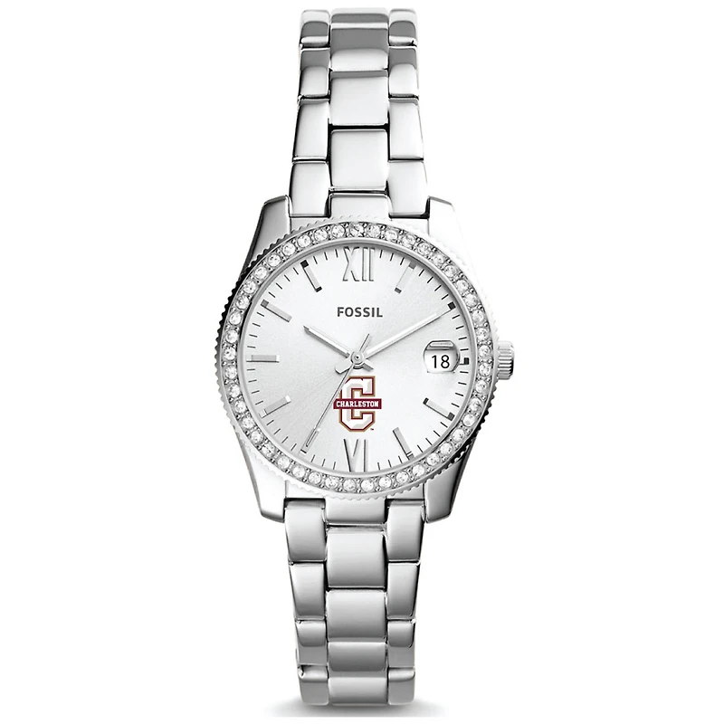Women's Fossil  Silver Charleston Cougars Scarlette Mini Three-Hand Date Watch