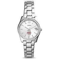 Women's Fossil  Silver Charleston Cougars Scarlette Mini Three-Hand Date Watch