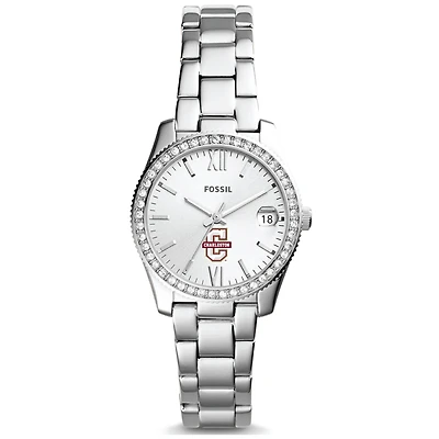 Women's Fossil  Silver Charleston Cougars Scarlette Mini Three-Hand Date Watch