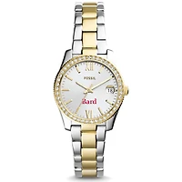 Women's Fossil  Silver/Gold Bard College Raptors Scarlette Mini Two-Tone Stainless Steel Watch