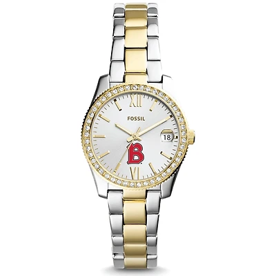 Women's Fossil Silver/Gold Benedictine Eagles Scarlette Mini Two-Tone Stainless Steel Watch