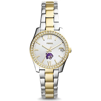 Women's Fossil Silver/Gold Bethel Wildcats Scarlette Mini Two-Tone Stainless Steel Watch
