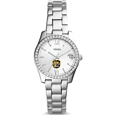 Women's Fossil  Silver Colorado College Tigers Scarlette Mini Three-Hand Date Watch
