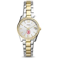 Women's Fossil  Silver/Gold Bradley Braves Scarlette Mini Two-Tone Stainless Steel Watch