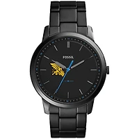 Men's Fossil  Black Missouri Western State Griffons Minimalist Slim Stainless Steel Watch