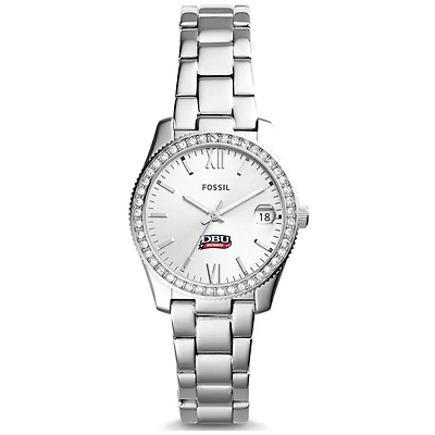 Women's Fossil Silver Dallas Baptist Patriots Scarlette Mini Three-Hand Date Watch