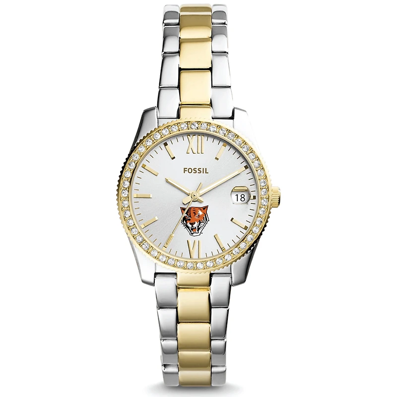 Women's Fossil Silver/Gold Buffalo State Bengals Scarlette Mini Two-Tone Stainless Steel Watch