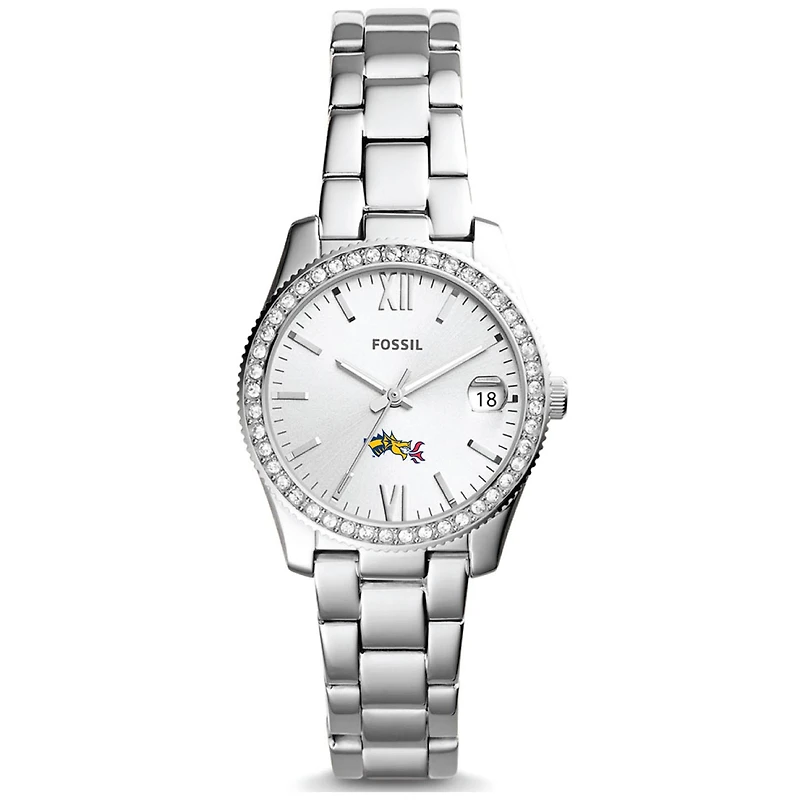 Women's Fossil Silver Drexel Dragons Scarlette Mini Three-Hand Date Watch