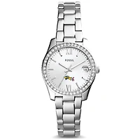 Women's Fossil  Silver Drexel Dragons Scarlette Mini Three-Hand Date Watch