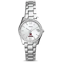 Women's Fossil  Silver East Stroudsburg Warriors Scarlette Mini Three-Hand Date Watch