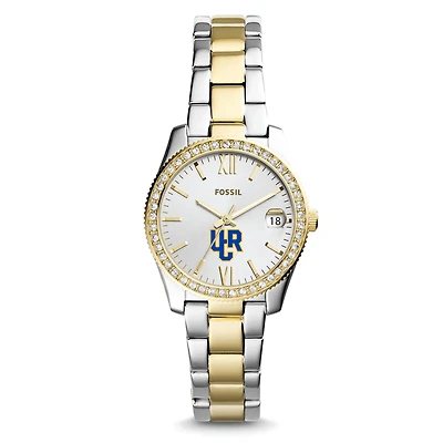 Women's Fossil  Silver/Gold UC Riverside Highlanders Scarlette Mini Two-Tone Stainless Steel Watch